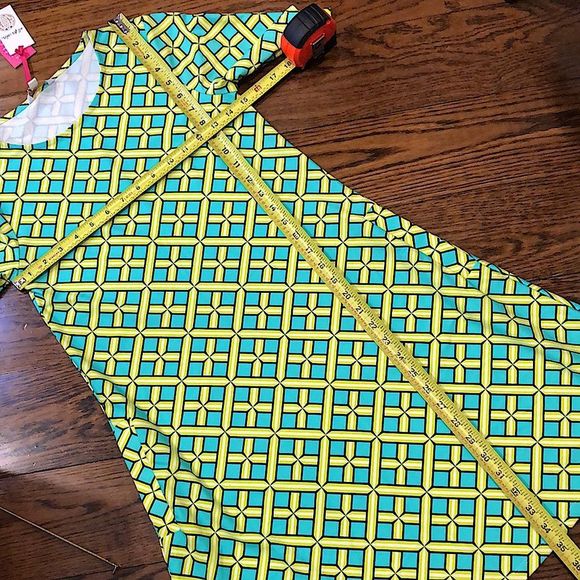 ALL FOR COLOR Citrus Grove Pattern Rich Half Sleeve Swing Dress UPF 50 Sz XS NWT - Picture 3 of 16